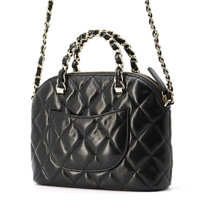 Chanel Matelasse Small Shopping Bag Black AS5130 Shiny Lambskin