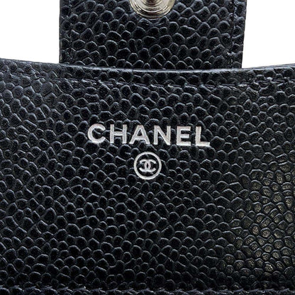 CHANEL Matelasse Classic Small Flap Wallet Black AP0231 Caviar Leather