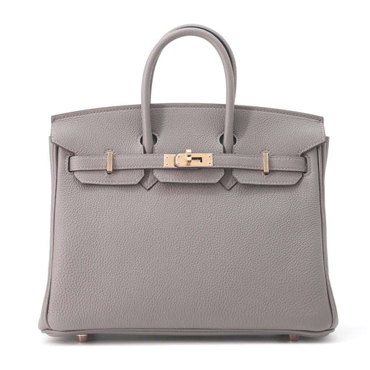 HERMES Birkin Gris Meyer Togo Leather Size 25