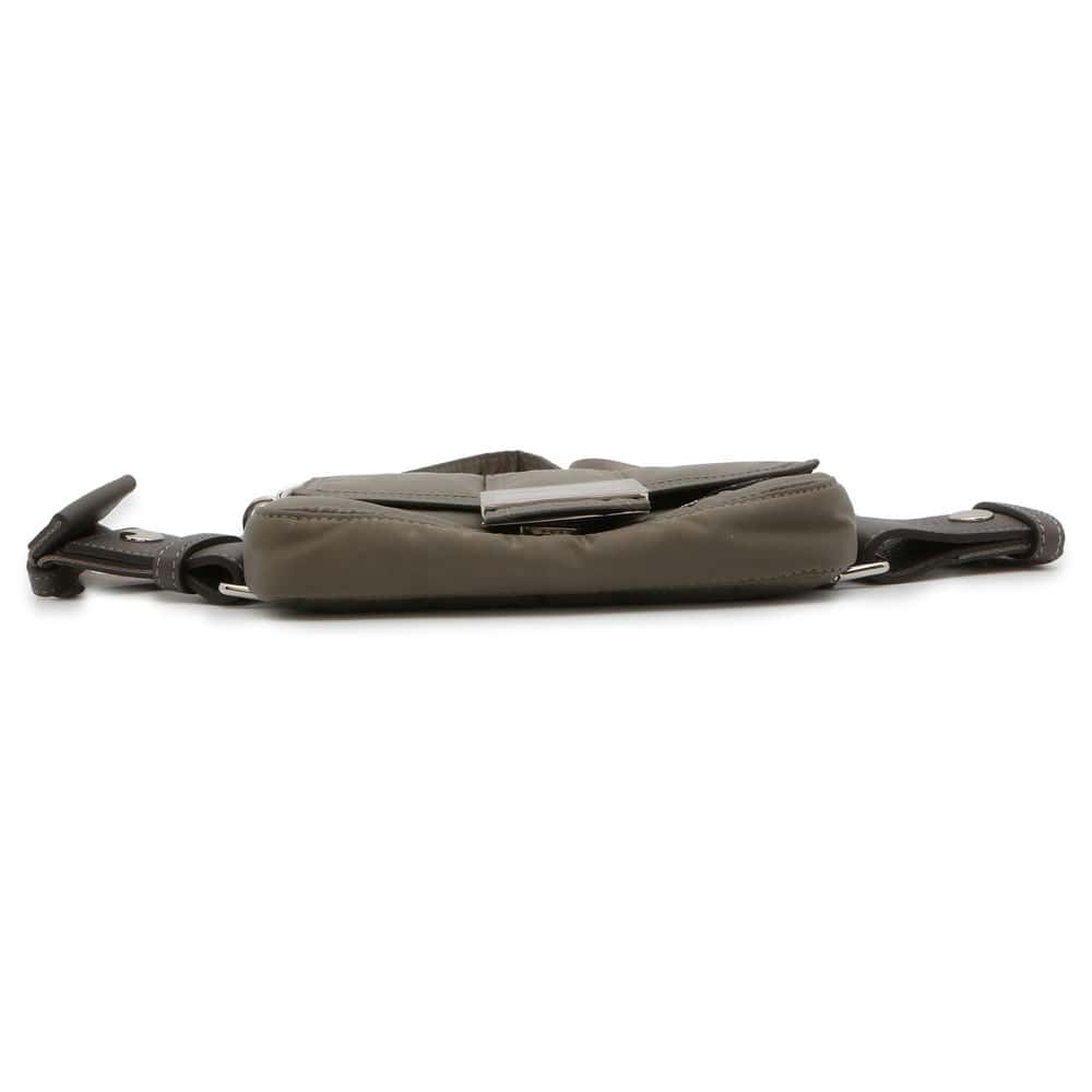 FENDI Porter 25th Anniversary Collaboration Bucket Phone Case 3way Crossbody Bag Khaki 7AS138 Nylon Leather Size Mini