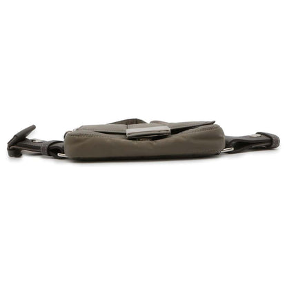 FENDI Porter 25th Anniversary Collaboration Bucket Phone Case 3way Crossbody Bag Khaki 7AS138 Nylon Leather Size Mini