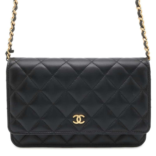 CHANEL Chain wallet Black AP0250 Lambskin