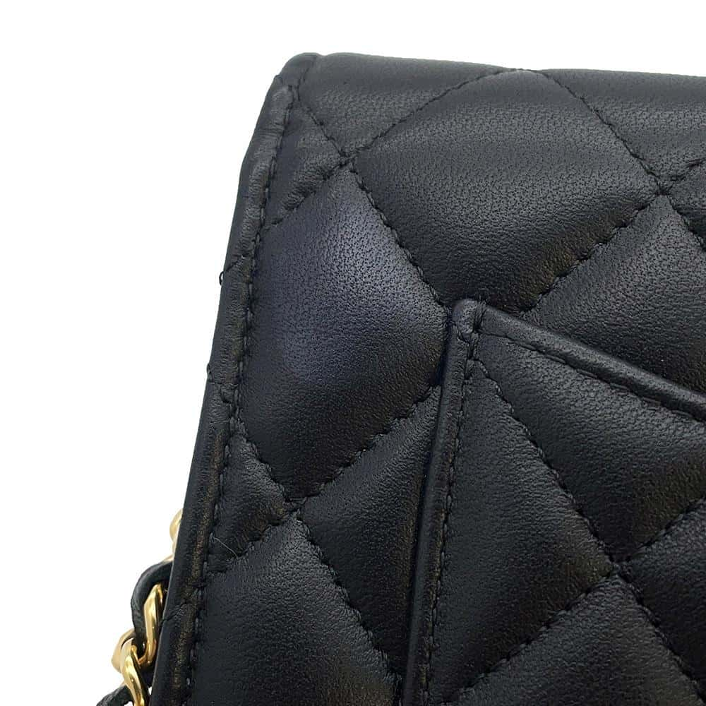 CHANEL Chain wallet Black AP0250 Lambskin