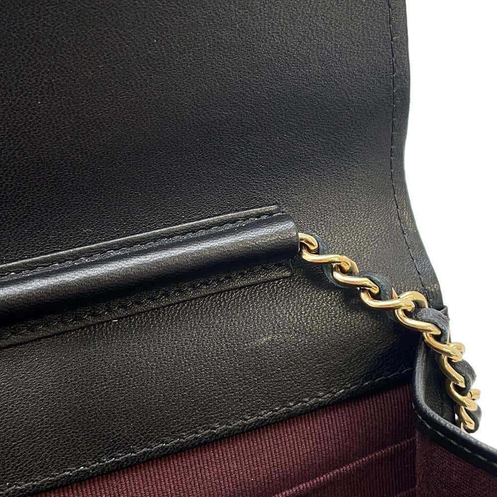 CHANEL Chain wallet Black AP0250 Lambskin