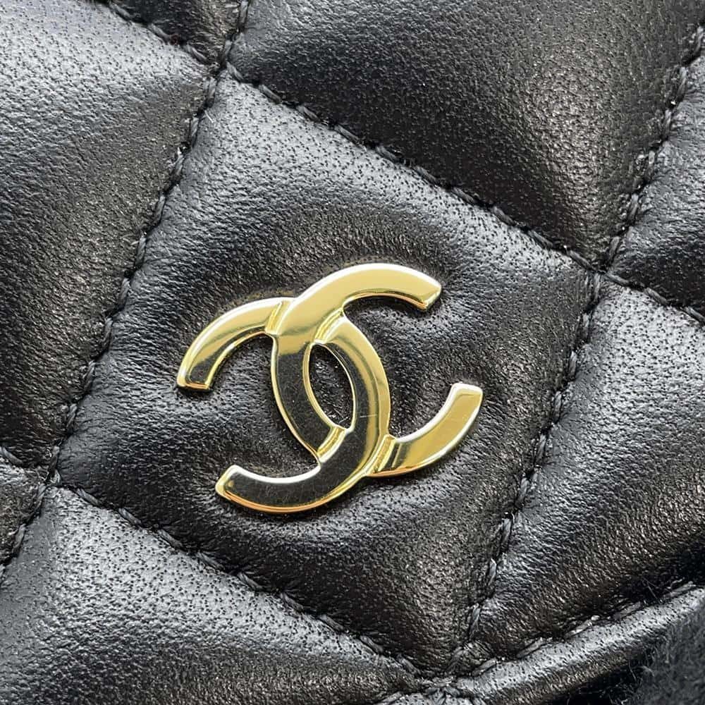 CHANEL Chain wallet Black AP0250 Lambskin