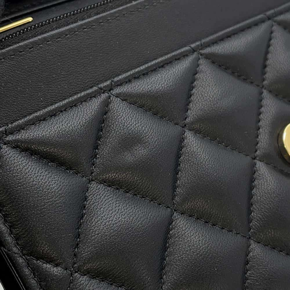 CHANEL Chain wallet Black AP0250 Lambskin