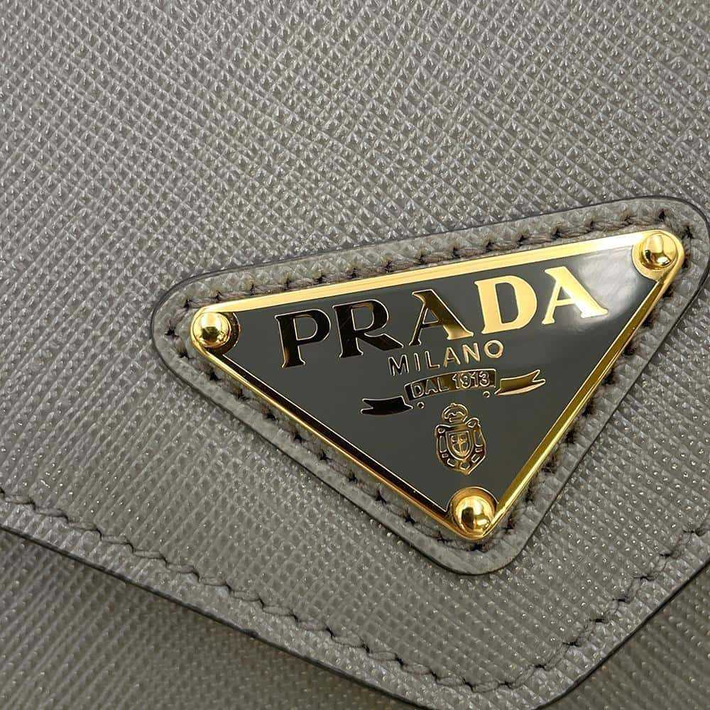 PRADA ChainShoulder Bag Gray 1BD200 Saffiano LeatherLeather