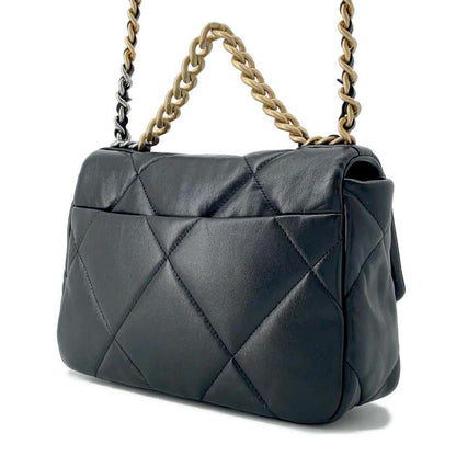 Chanel Chanel19 Chain Shoulder Bag Black AS1160 Lambskin
