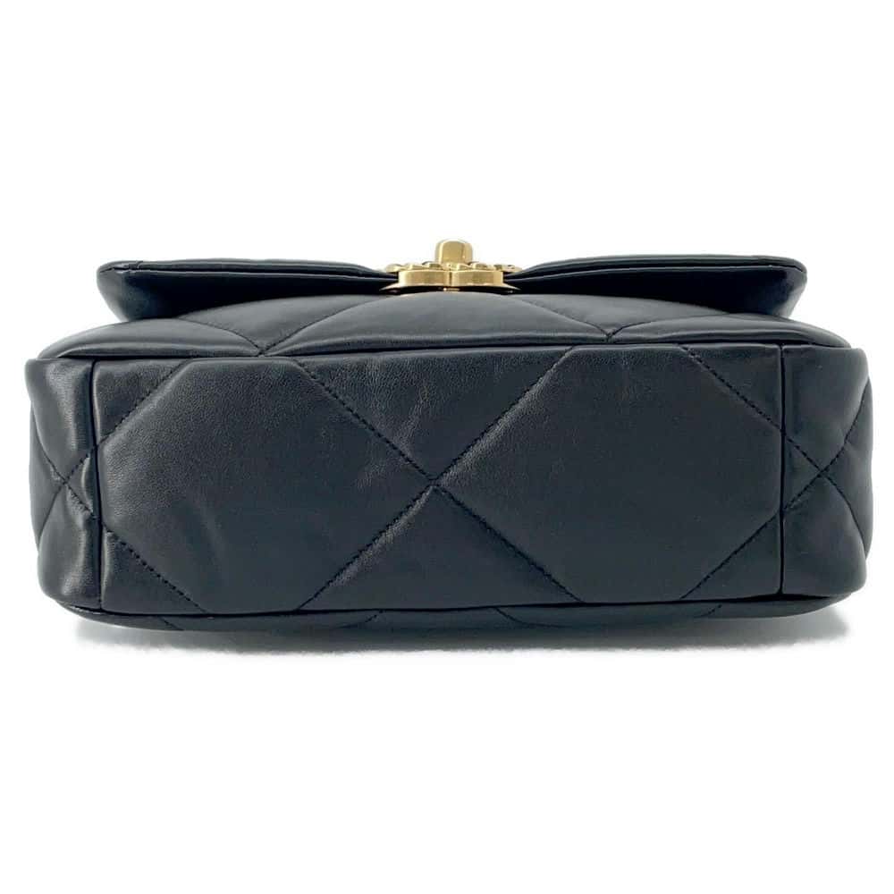 Chanel Chanel19 Chain Shoulder Bag Black AS1160 Lambskin