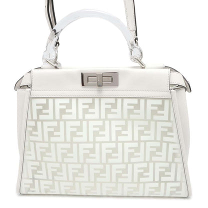 FENDI Peekaboo regular Transparent/White 8BN290 Plastics Leather Size Medium