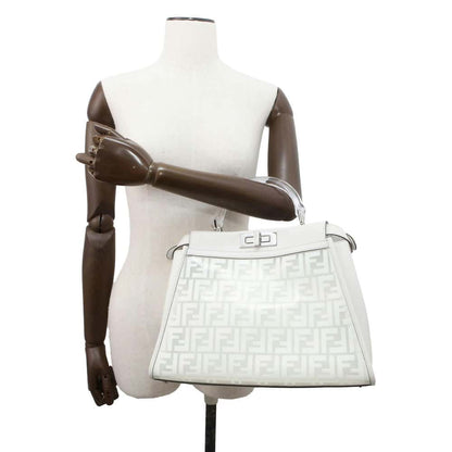 FENDI Peekaboo regular Transparent/White 8BN290 Plastics Leather Size Medium