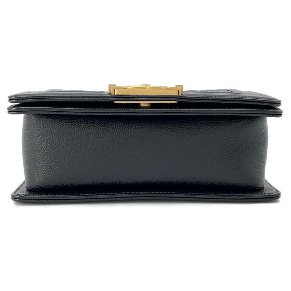 Chanel Boy Chanel ChainShoulder Black A67085 Caviar Leather Size Small