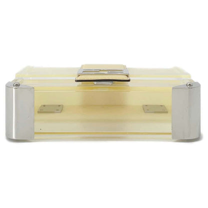 FENDI Baguette Trunk Yellow 7VA507 Plastic Leather Size Mini