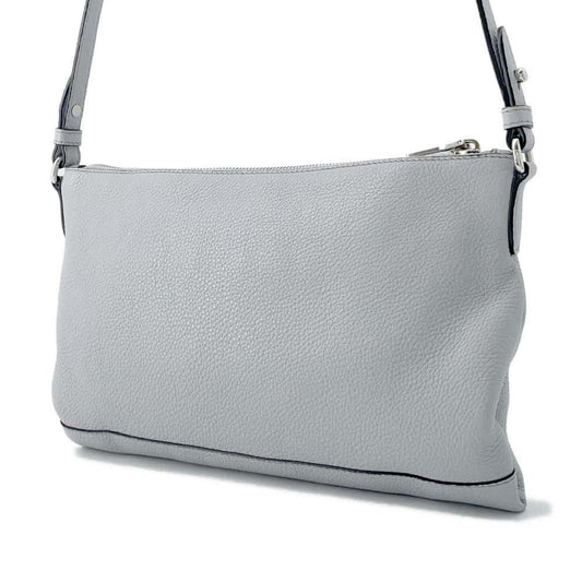 PRADA Shoulder Bag Light Gray 1BH050 Leather