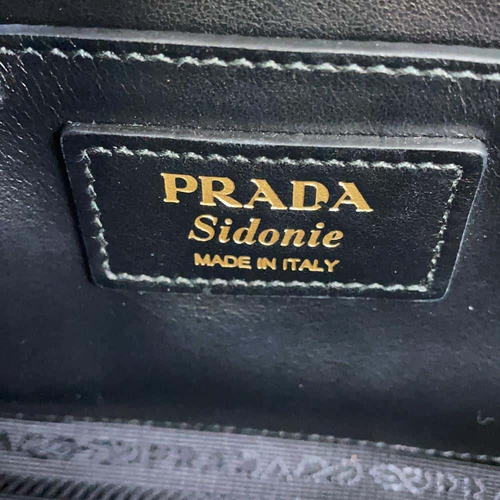 PRADA ChainShoulder Bag Black 1BD219 Leather