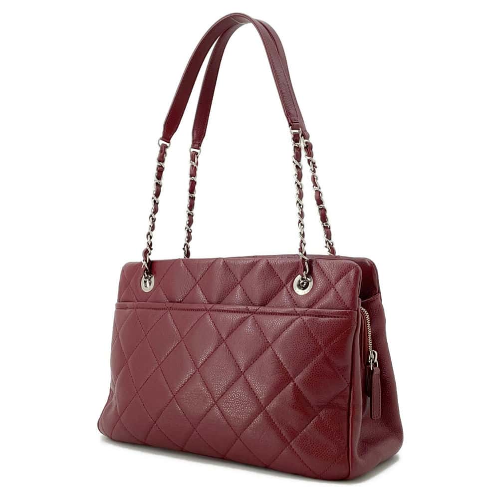 Chanel Matelasse Chain Tote Bordeaux A67294 Caviar Leather