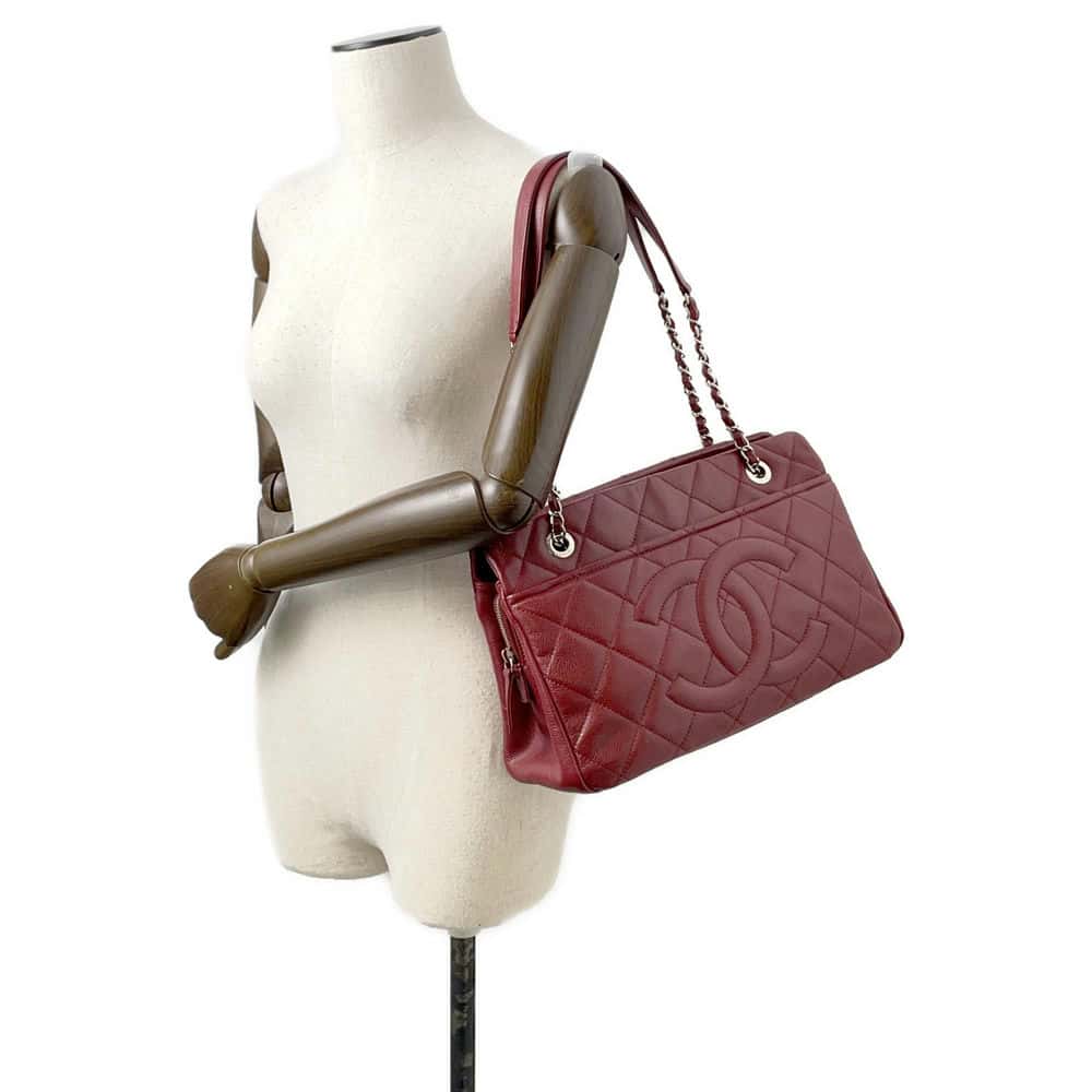 Chanel Matelasse Chain Tote Bordeaux A67294 Caviar Leather