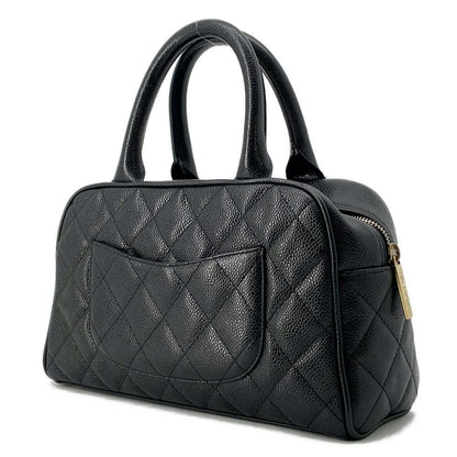 Chanel Matelasse Mini Travel Bag Black A20996 Caviar Leather