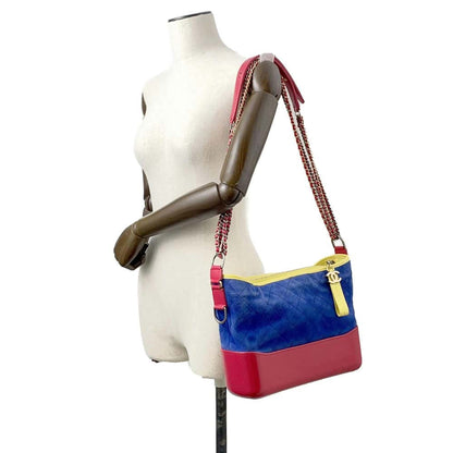 Chanel Gabriel Hobo Shoulder Bag Blue/Red/Yellow A93824 Suede leather Size Large