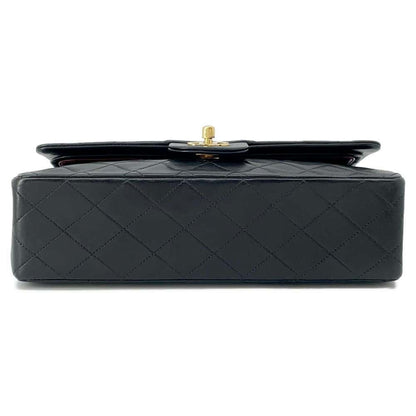 Chanel Matelasse W Flap W Chain Shoulder Black A01112 Lambskin Size 25