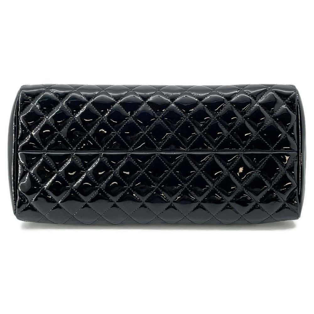 Chanel Mademoiselle Bowling Bag Black A50556 Patent Leather