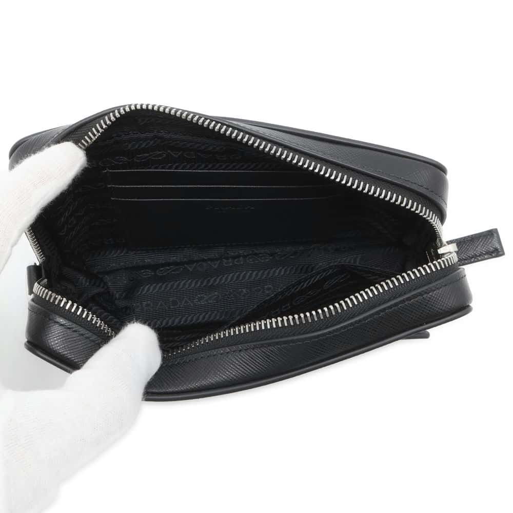 PRADA Pouch Black 2ZH064 Saffiano Leather