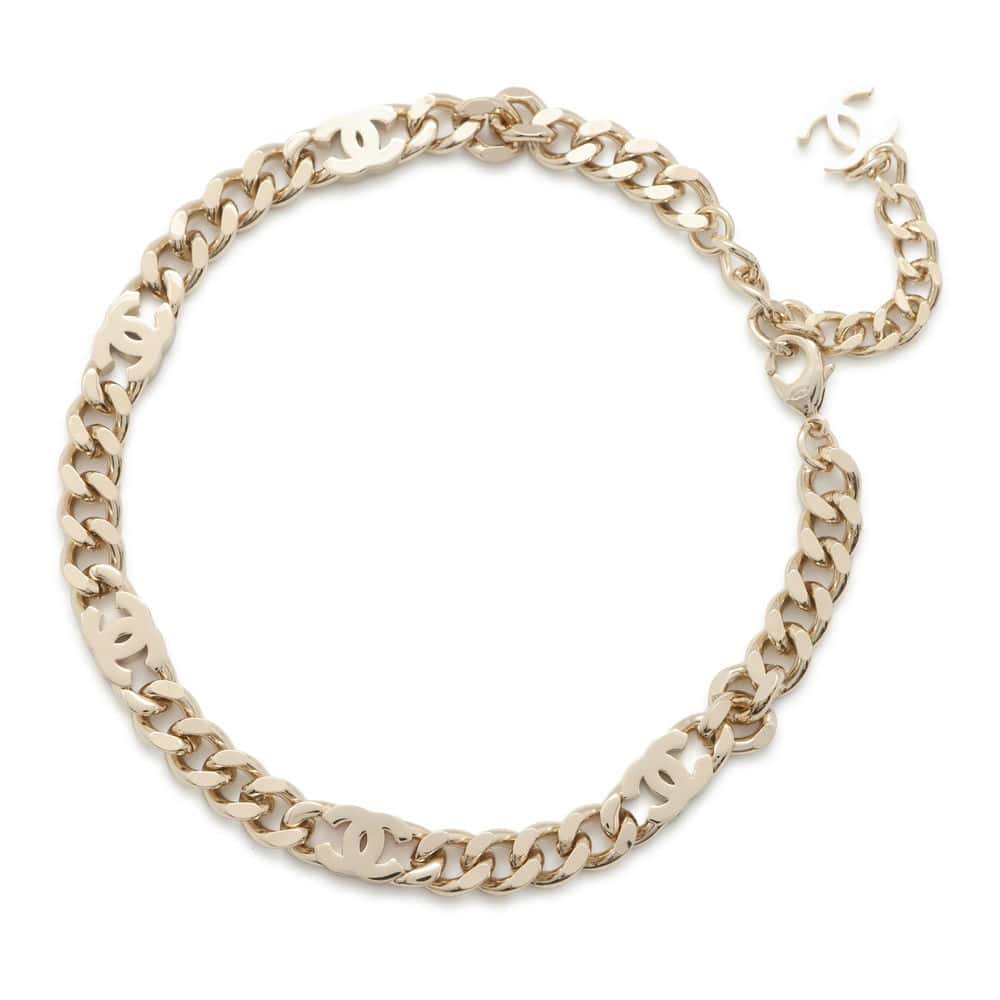 Chanel CC Logo ChainNecklace Gold/Multicolor Plating
