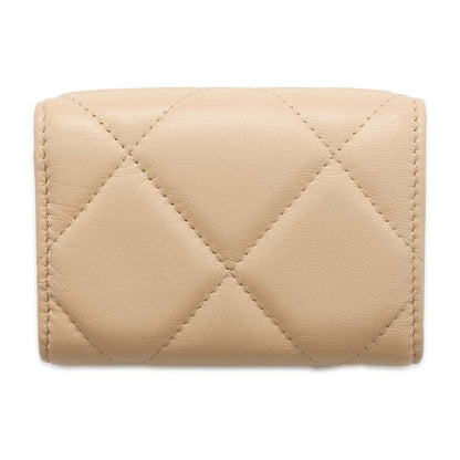 CHANEL CHANEL19 Small Flap Wallet Beige AP1789 Lambskin