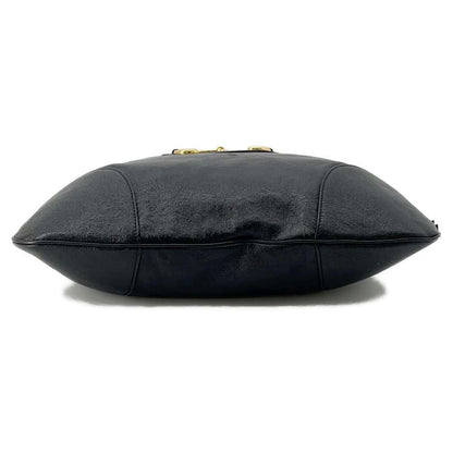 GUCCI Horsebit Shoulder Bag Black 602089 Leather