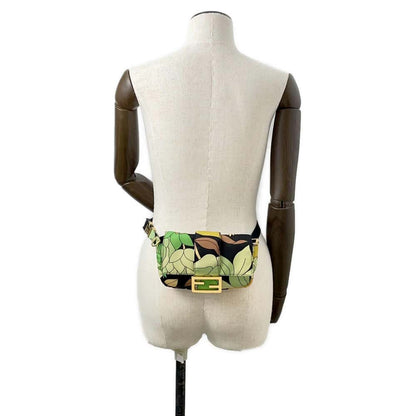FENDI Bucket 2WAY Shoulder Bag Green/Multicolor 8BR782 Nylon