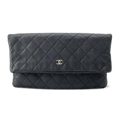 Chanel Matelasse Clutch Bag Black A69391 Lambskin