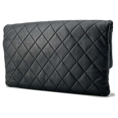 Chanel Matelasse Clutch Bag Black A69391 Lambskin