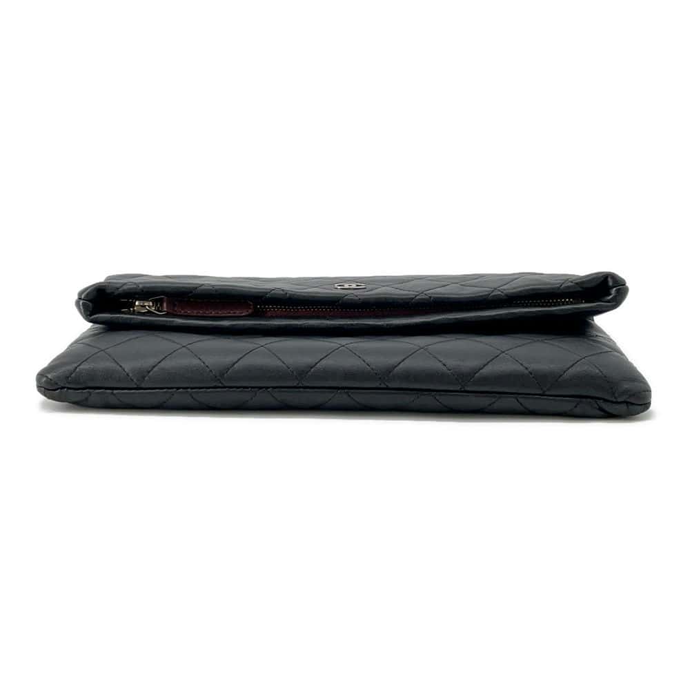 Chanel Matelasse Clutch Bag Black A69391 Lambskin