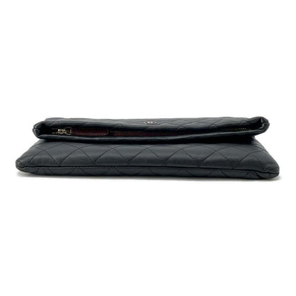 Chanel Matelasse Clutch Bag Black A69391 Lambskin