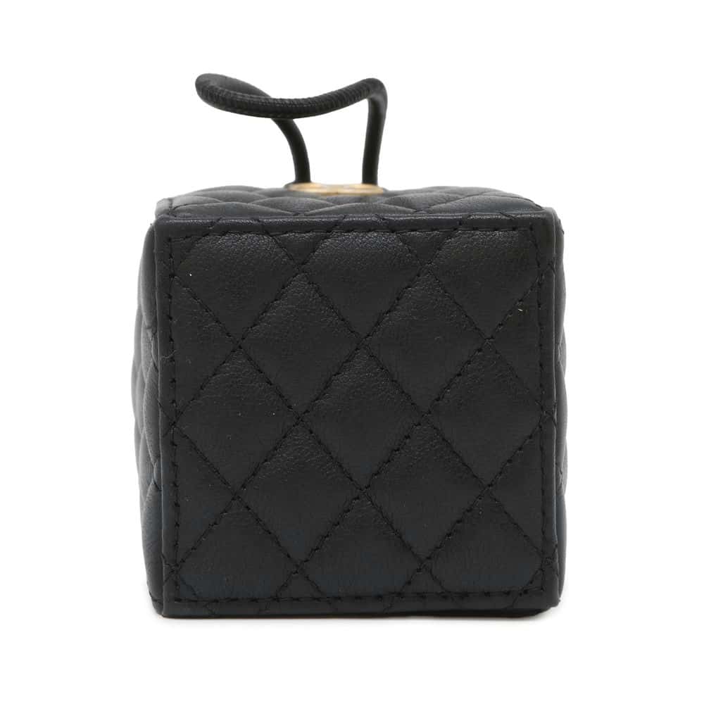Chanel Matelasse MiniDrawstring Bag ChainShoulder Bag Black Lambskin