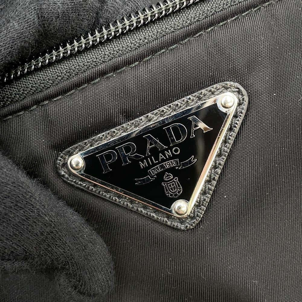 PRADA Briefcase Black 2VE407 Nylon Saffiano LeatherLeather