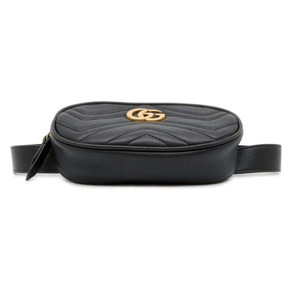 GUCCI GG Marmont belt bag Black 476434 Leather