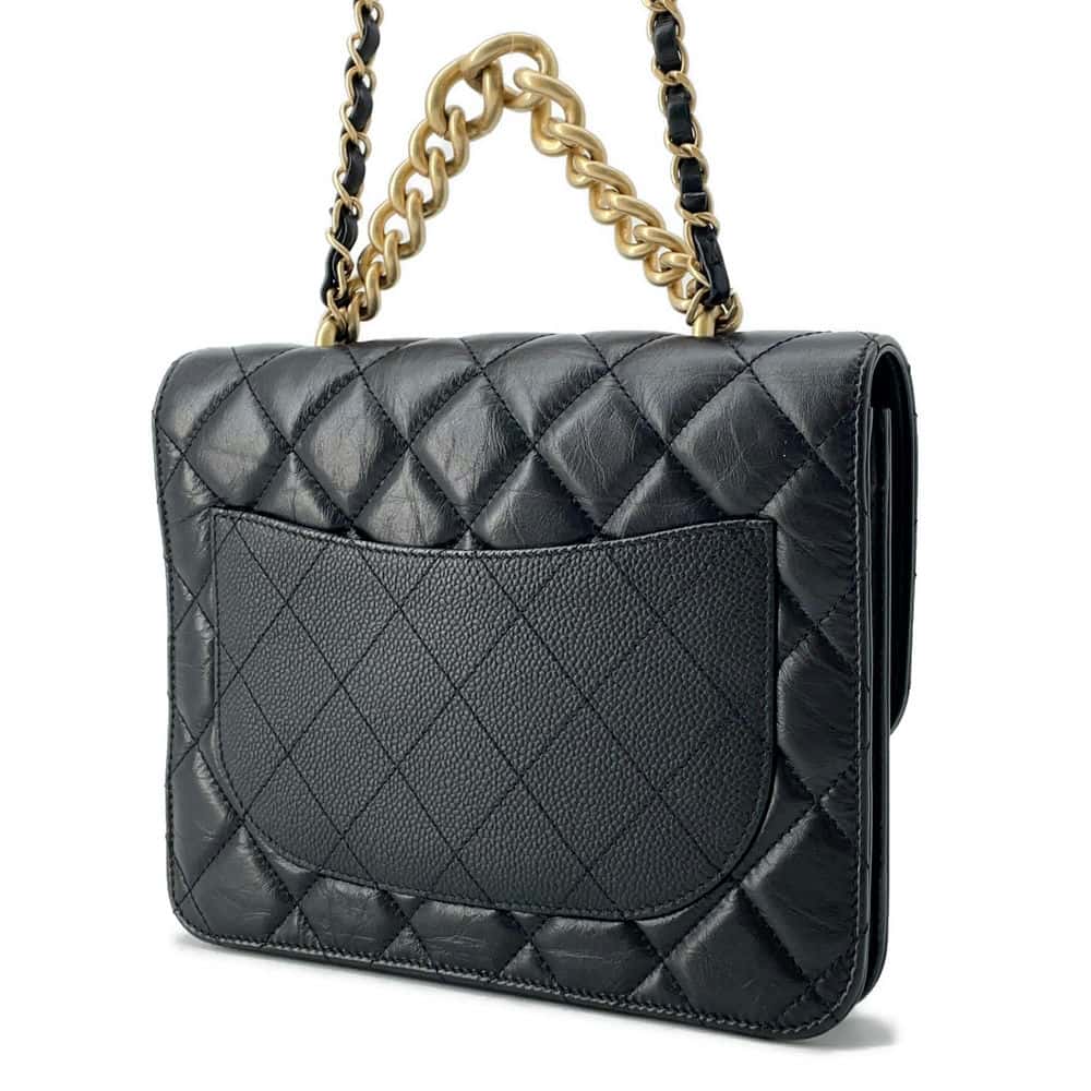 Chanel Matelasse 2WAY ChainShoulder Bag Black AS0785 Leather Caviar Leather