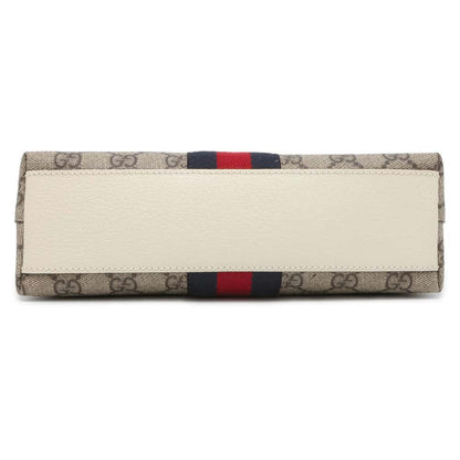 GUCCI Ophidia GG Supreme Shoulder Bag Beige/Ivory 499621 GG SupremeCanvas Leather