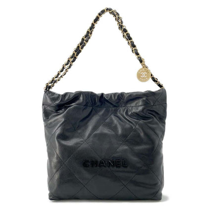 Chanel Chanel22 ChainHandBag Black AS3260 Soft Caviar Leather Size Small