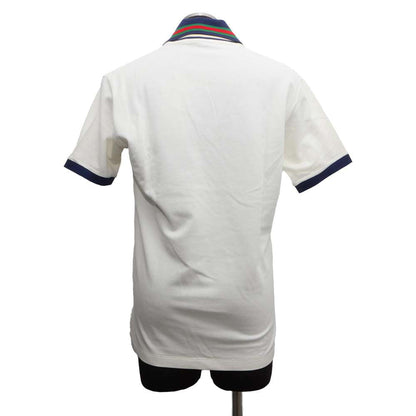 GUCCI Cotton pique polo shirt Size XS White/Blue 737667 Cotton94% Polyurethane6%