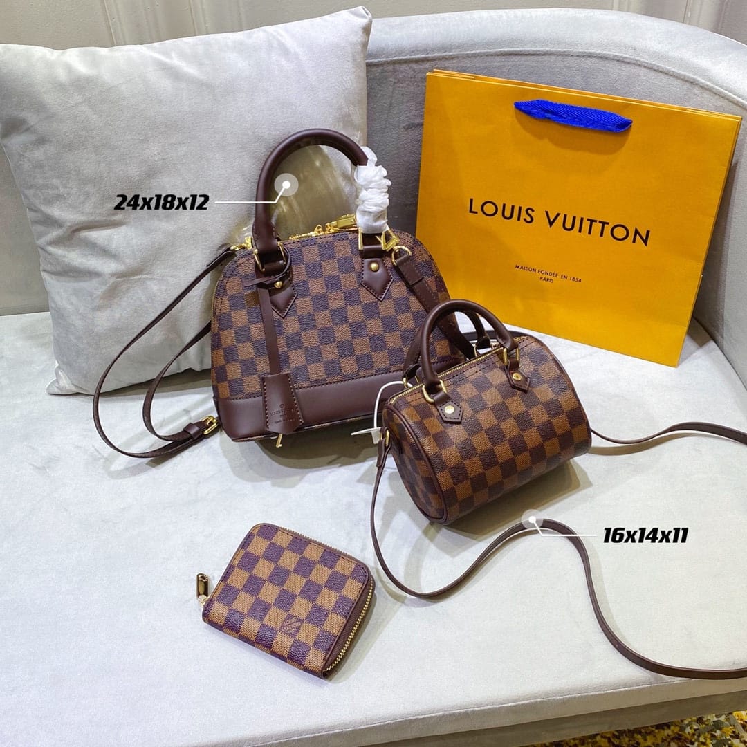 Louis  Vuitton Alma BB Handbag  Set