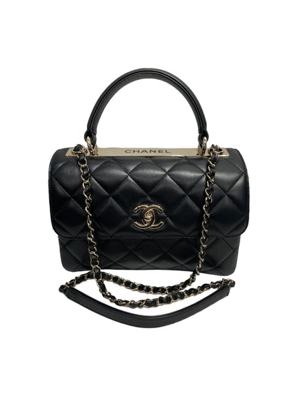 Chanel Hand Bag OS Lambskin BLK FLAP Bag CC