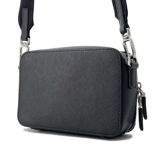 PRADA Triangle Logo Brique Shoulder Black 2VH070 Saffiano LeatherLeather