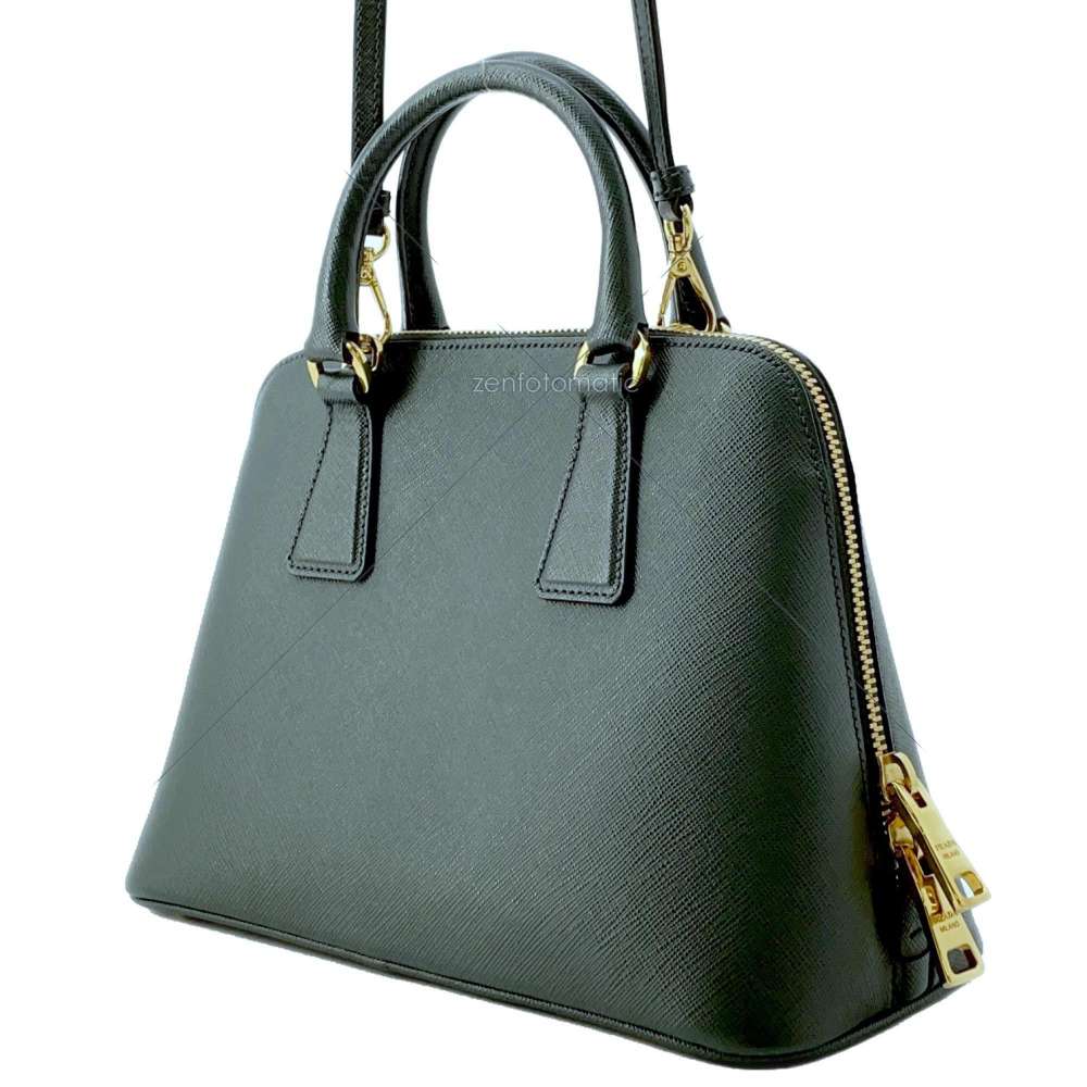 PRADA Saffiano LeatherLux Leather 2WAY Handbag Green BL0838 Saffiano LeatherLux Leather