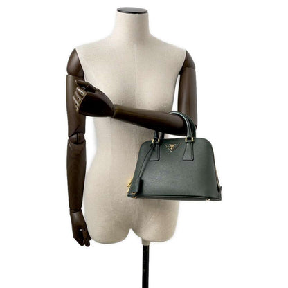 PRADA Saffiano LeatherLux Leather 2WAY Handbag Green BL0838 Saffiano LeatherLux Leather