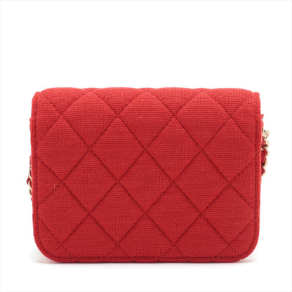 Chanel Mini Matrasse Cotton Chain Shoulder Bag Red G  Nonevelty