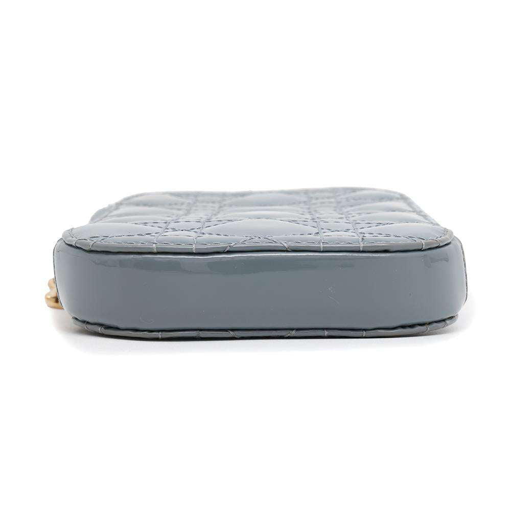 Dior cannage phone holder Light BlueS0872OVRB Patent Leather