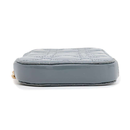 Dior cannage phone holder Light BlueS0872OVRB Patent Leather