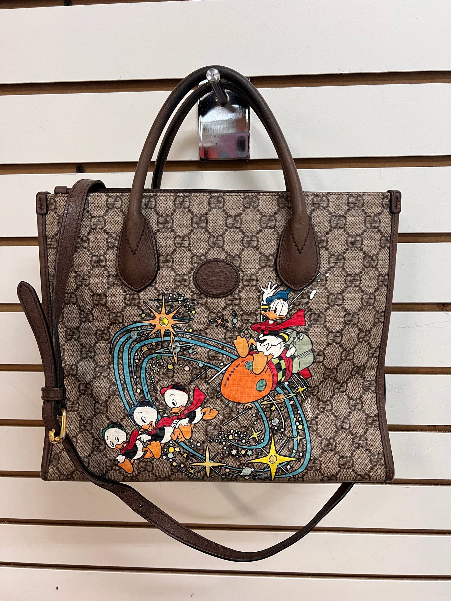 HANDBAG LUXURY DESIGNER by GUCCI In BROWN, Size: MEDIUM